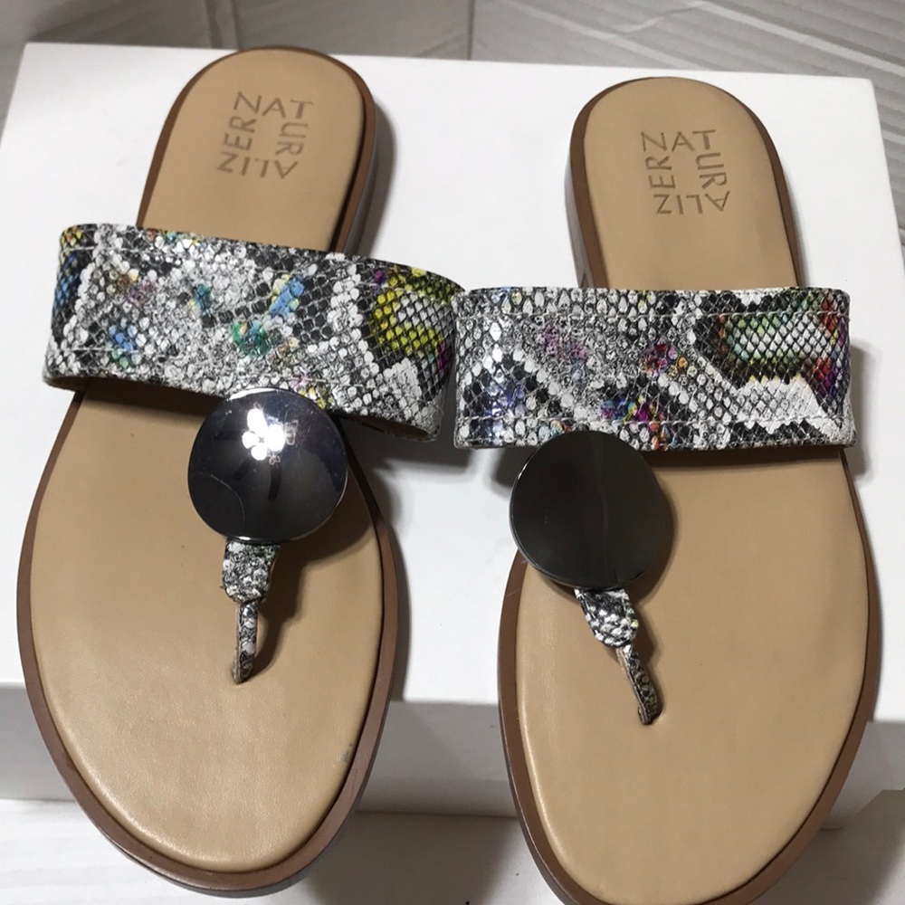 Naturalizer snake embossed leather sandals. NWOT
